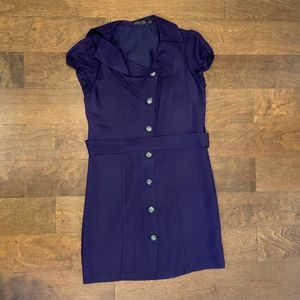 The Limited Purple Button Down Dress
